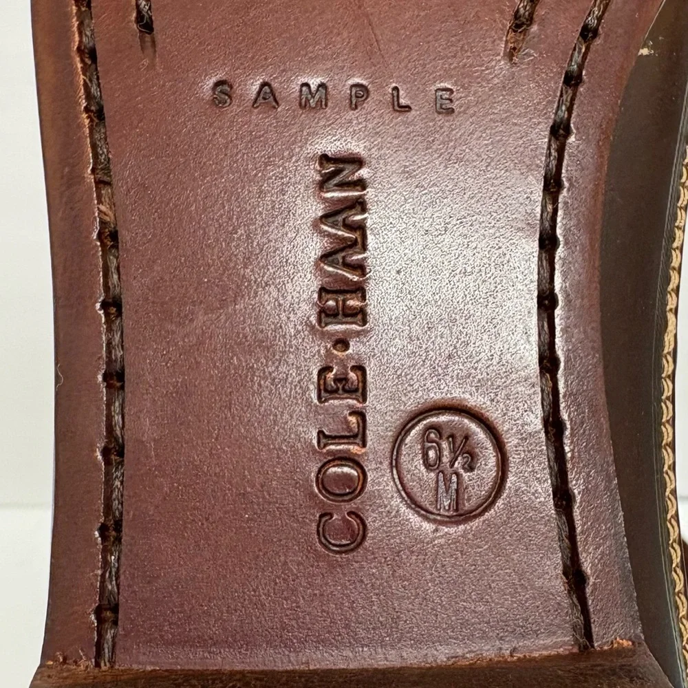 Colehaan Country Classic Brown Leather Slip On Boat Shoes Loafers 6.5 new